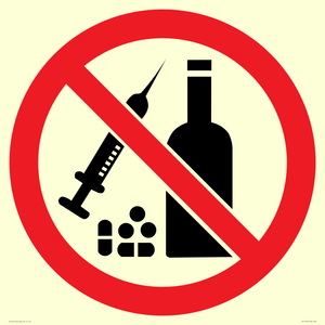 P908 Prohibition: No alcohol or drugs